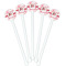 Hearts & Bunnies White Plastic 5.5" Stir Stick - Fan View