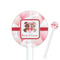 Hearts & Bunnies 5.5" Round Plastic Stir Sticks - White - Single Sided (Personalized)