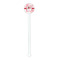 Hearts & Bunnies White Plastic 5.5" Stir Stick - Round - Single Stick