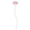 Hearts & Bunnies White Plastic 7" Stir Stick - Oval - Single Stick