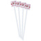 Hearts & Bunnies White Plastic Stir Stick - Single Sided - Square - Front