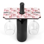 Hearts & Bunnies Wine Bottle & Glass Holder (Personalized)