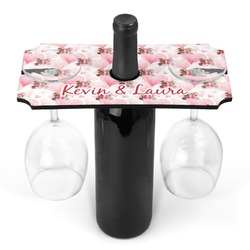 Hearts & Bunnies Wine Bottle & Glass Holder (Personalized)