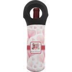 Hearts & Bunnies Wine Tote Bag (Personalized)