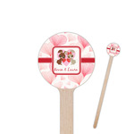 Hearts & Bunnies Round Wooden Stir Sticks (Personalized)