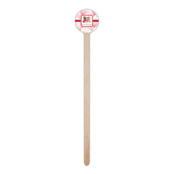 Hearts & Bunnies Wooden 6" Stir Stick - Round - Single Stick