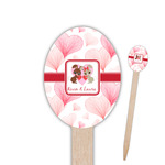 Hearts & Bunnies Oval Wooden Food Picks (Personalized)