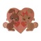 Hearts & Bunnies Wooden Sticker Medium Color - Main