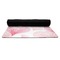 Hearts & Bunnies Yoga Mat Rolled up Black Rubber Backing