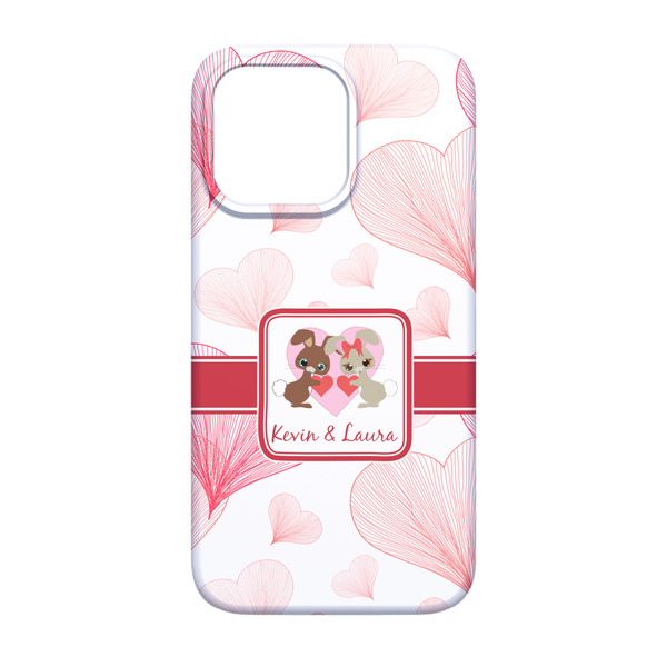 Hearts & Bunnies iPhone 13 Case - Back