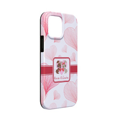 Hearts & Bunnies iPhone Case - Rubber Lined - iPhone 13 Mini (Personalized)