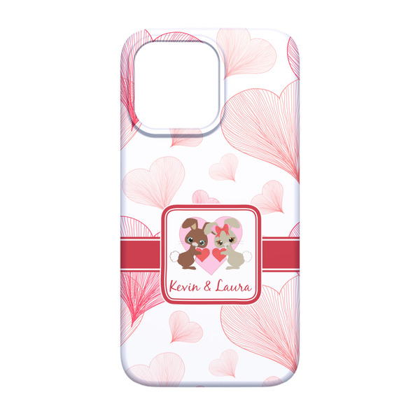 Hearts & Bunnies iPhone 13 Pro Case - Back
