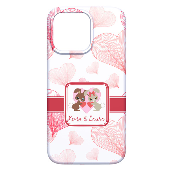 Hearts & Bunnies iPhone 13 Pro Max Case - Back