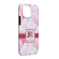 Hearts & Bunnies iPhone Case - Rubber Lined - iPhone 13 Pro Max (Personalized)