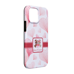 Hearts & Bunnies iPhone Case - Rubber Lined - iPhone 13 Pro (Personalized)