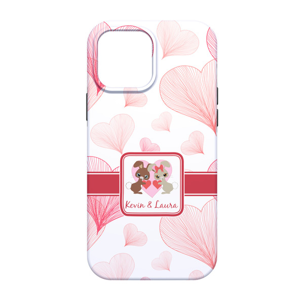 Hearts & Bunnies iPhone 13 Pro Tough Case - Back