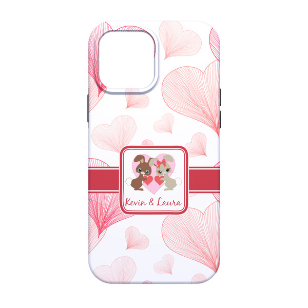 Hearts & Bunnies iPhone 13 Tough Case - Back