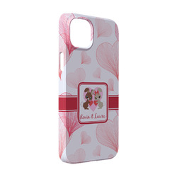 Hearts & Bunnies iPhone Case - Plastic - iPhone 14 (Personalized)