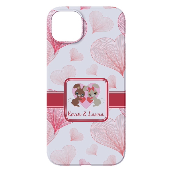 Hearts & Bunnies iPhone 14 Plus Case - Back