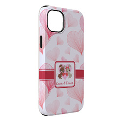 Hearts & Bunnies iPhone Case - Rubber Lined - iPhone 14 Pro Max (Personalized)