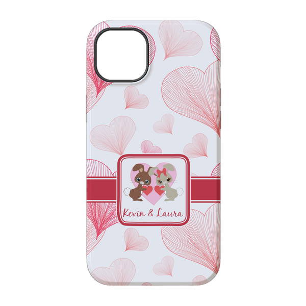 Hearts & Bunnies iPhone 14 Pro Tough Case - Back