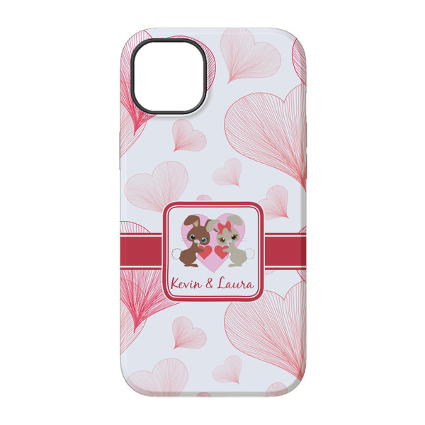 Hearts & Bunnies iPhone 14 Tough Case - Back