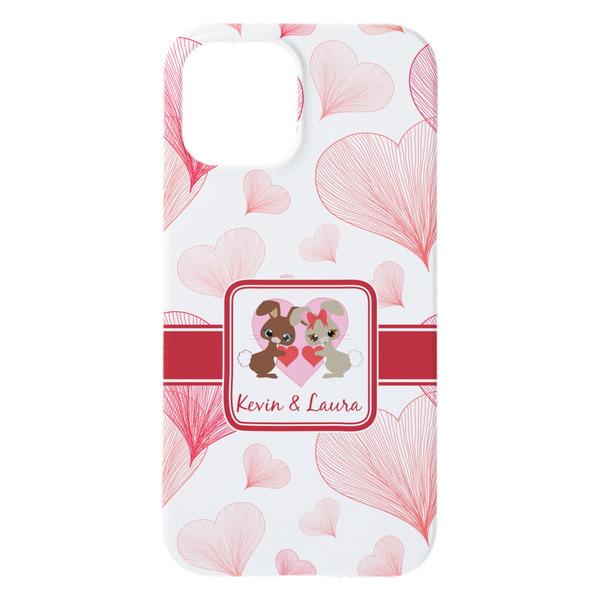 Hearts & Bunnies iPhone 15 Plus Case - Back