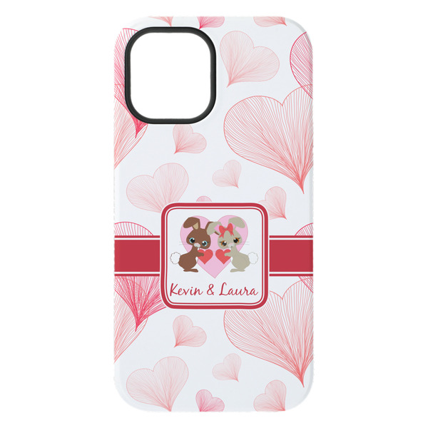 Hearts & Bunnies iPhone 15 Plus Tough Case - Back