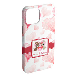 Hearts & Bunnies iPhone Case - Plastic (Personalized)
