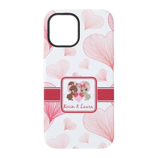 Hearts & Bunnies iPhone 15 Tough Case - Back