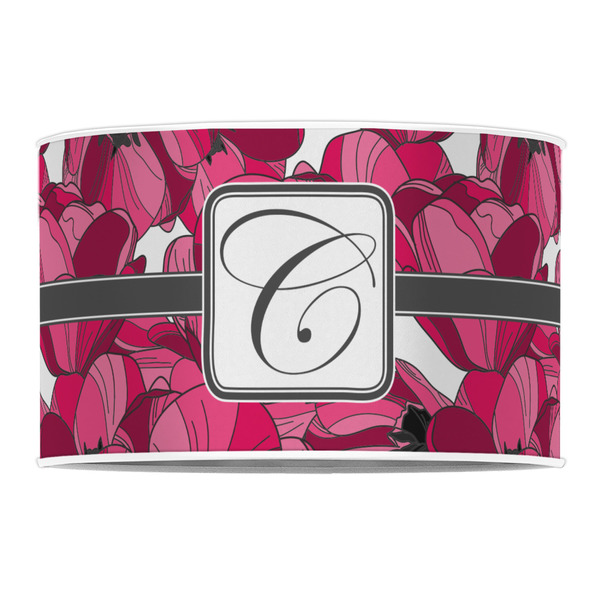 Tulips 12" Drum Lampshade - FRONT (Poly Film)