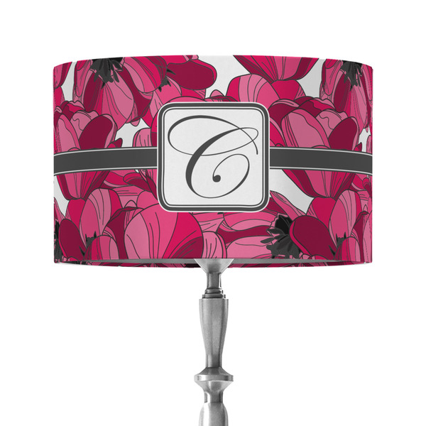 Custom Tulips 12" Drum Lamp Shade - Fabric (Personalized)