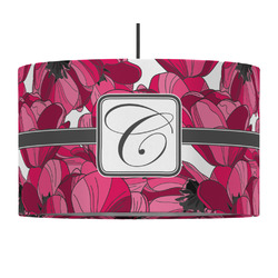 Tulips 12" Drum Pendant Lamp - Fabric (Personalized)