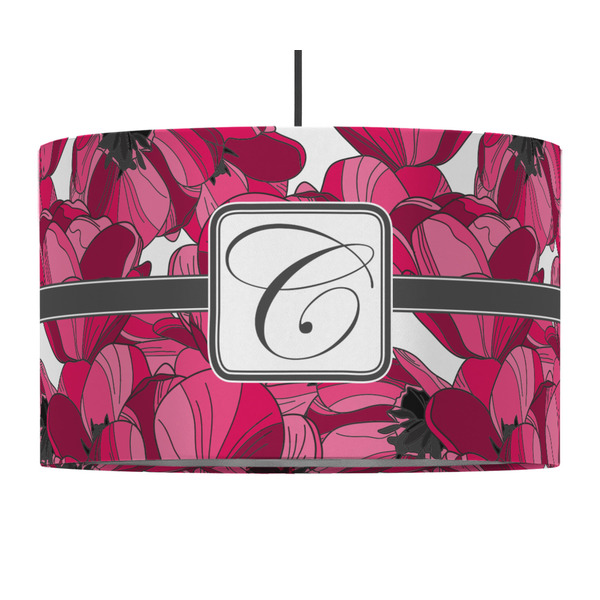 Tulips 12" Drum Lampshade - PENDANT (Fabric)