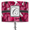 Tulips 16" Drum Lampshade - ON STAND (Fabric)