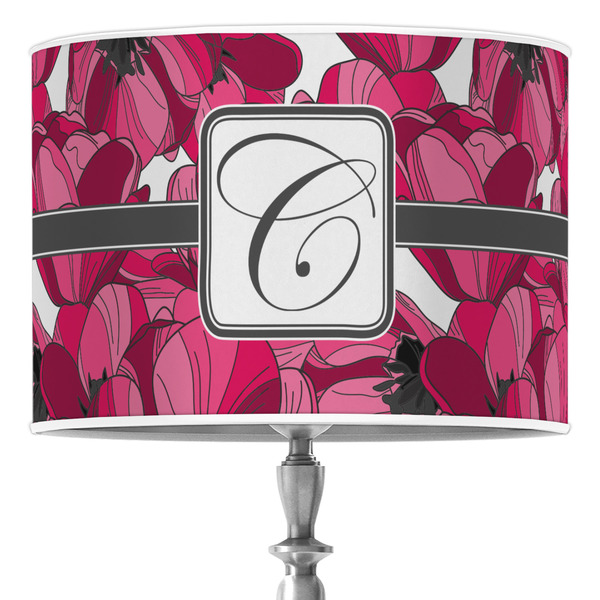 Custom Tulips 16" Drum Lamp Shade - Poly-film (Personalized)