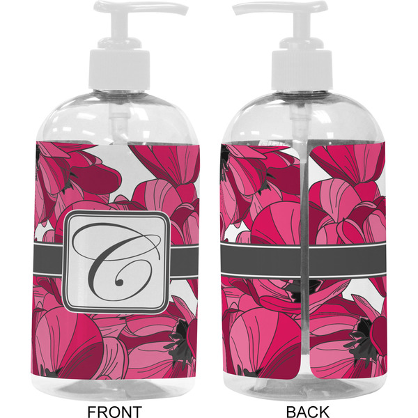 Tulips 16 oz Plastic Liquid Dispenser- Approval- White