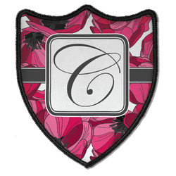 Tulips Iron On Shield Patch B w/ Initial