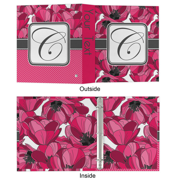 Tulips 3 Ring Binders - Full Wrap - 1" - APPROVAL