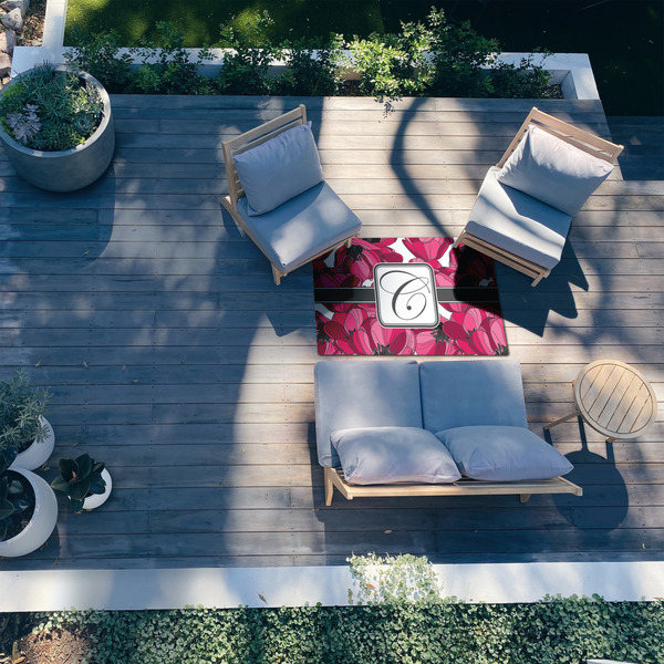 Tulips 3'x5' Patio Rug - In Context