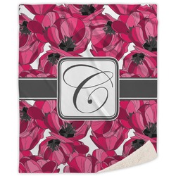 Tulips Sherpa Throw Blanket (Personalized)