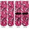 Tulips Adult Crew Socks - Double Pair - Front and Back - Apvl