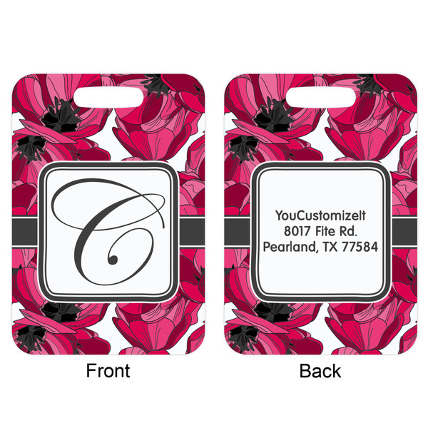 Tulips Aluminum Luggage Tag (Front + Back)