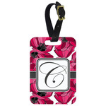 Tulips Metal Luggage Tag w/ Initial