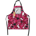 Tulips Apron With Pockets w/ Initial
