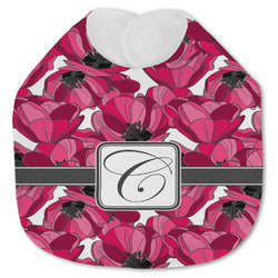 Tulips Jersey Knit Baby Bib w/ Initial