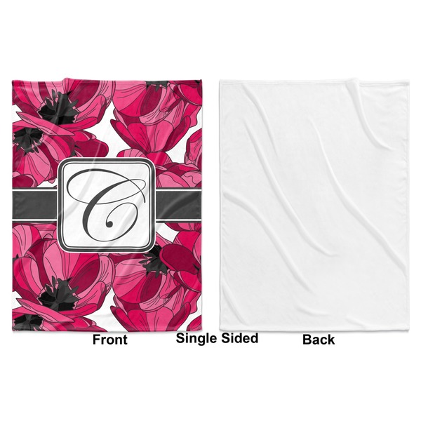 Tulips Baby Blanket (Single Side - Printed Front, White Back)