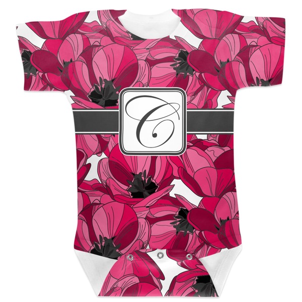 Custom Tulips Baby Bodysuit 0-3 (Personalized)