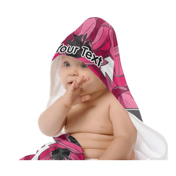 Tulips Baby Hooded Towel on Child