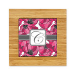 Tulips Bamboo Trivet with Ceramic Tile Insert (Personalized)